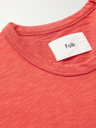 FOLK - Slub Cotton-Jersey T-Shirt - Red