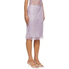 RESCHA SSENSE Exclusive Purple Jalidaar Midi Skirt