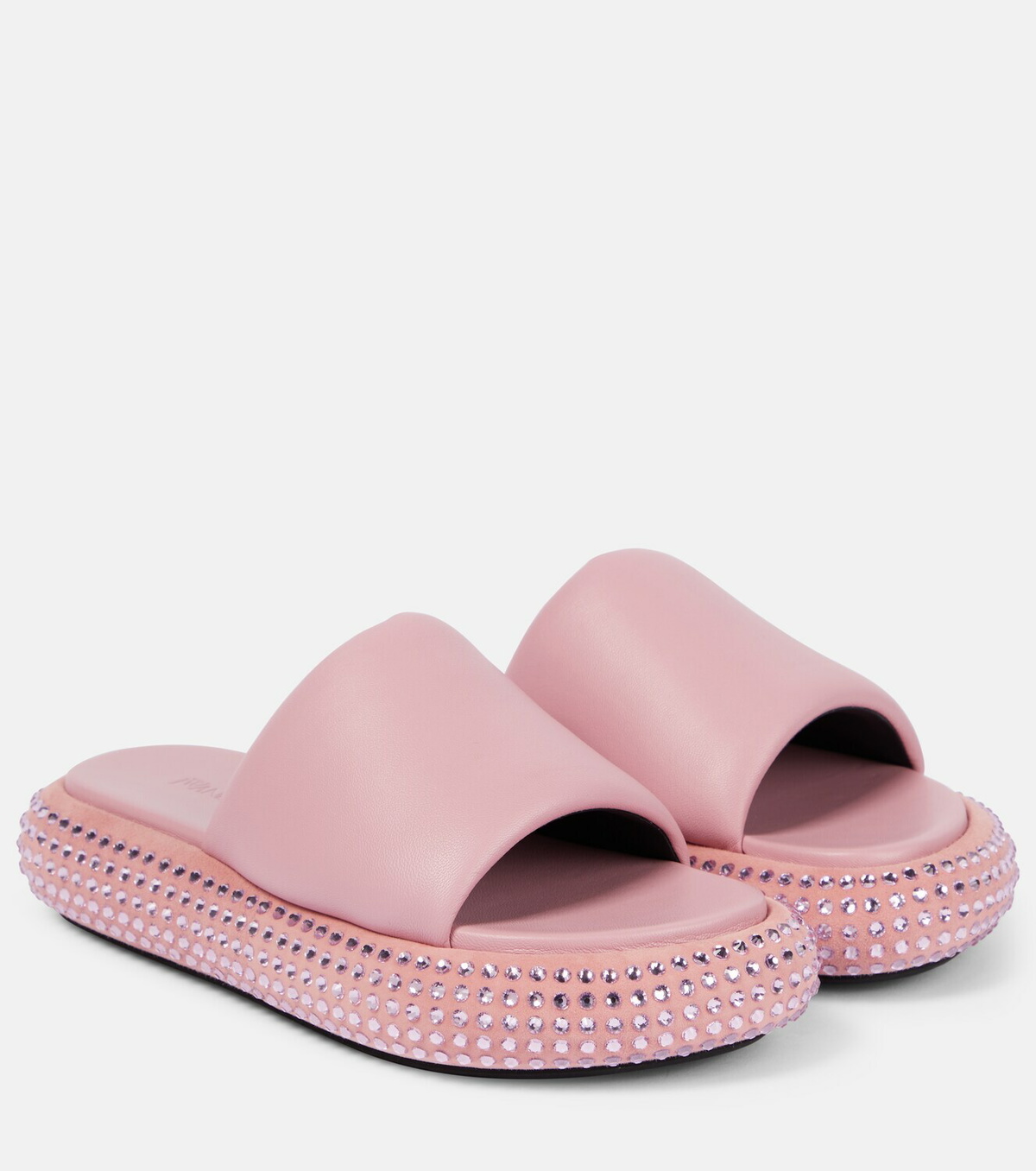 【JW Anderson】 Embellishedレザーサンダル JW Anderson Embellished leather platform sandals JW Anderson