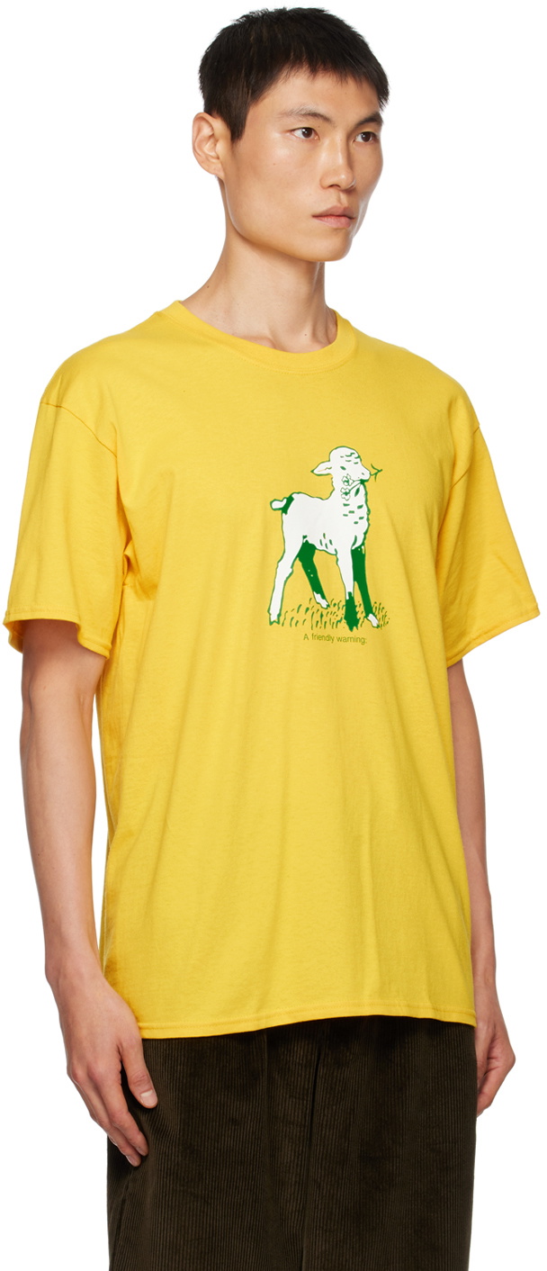 NOAH 初期　Tシャツ イエロー　Sサイズ Noah Yellow 'Friendly Warning' T-Shirt Noah NYC