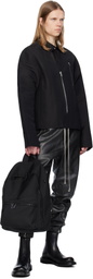 Rick Owens Black Hollywood Heavy Cordura Backpack