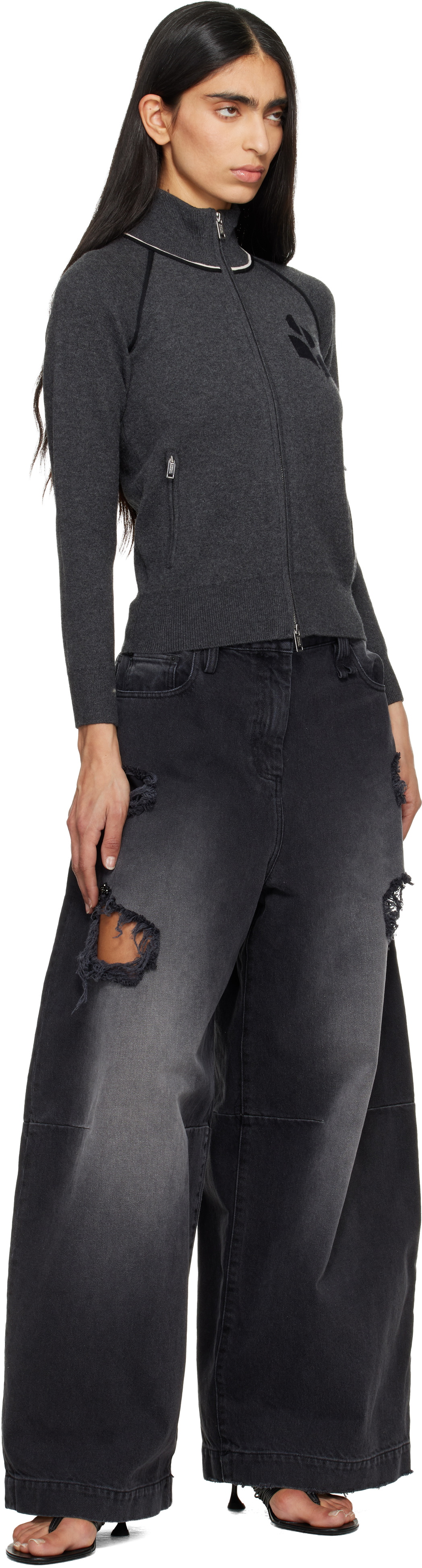 Isabel Marant Etoile Gray Lanya Cardigan Jacket