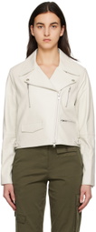 TheOpen Product Off-White Biker Leather Jacket