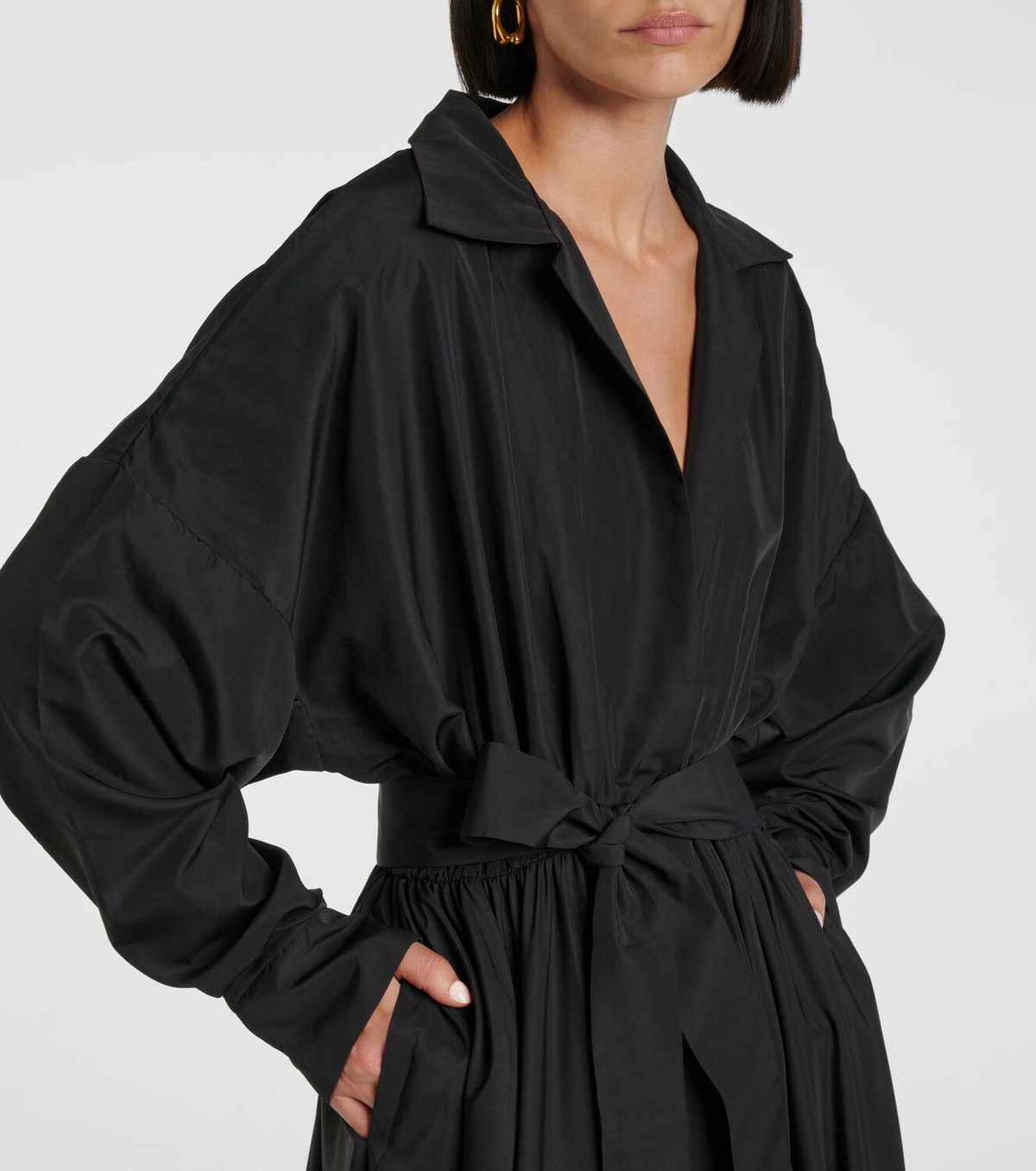 【Norma Kamali】 Jean fauxレザー maxiスカート LONG GRACE SKIRT – Black – Norma Kamali