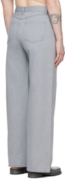 AMOMENTO Gray Bootcut Jeans