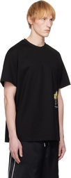 WOOYOUNGMI Black Palm Tree Graphic T-shirt