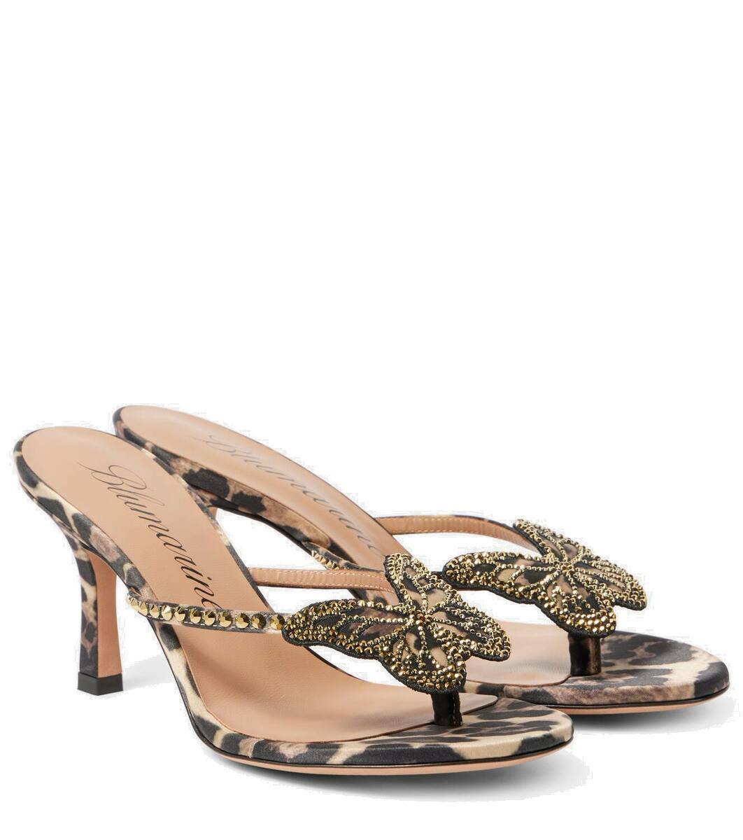 【関税込み】Blumarine ホワイト Butterfly '105 ヒールサンダル White Butterfly '105 Heeled Sandals by Blumarine on Sale