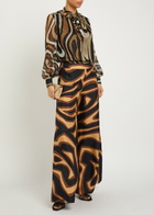 Pucci Patterned Silk-chiffon Blouse Black