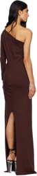 Rick Owens DRKSHDW Burgundy Concordians Ziggy Maxi Dress