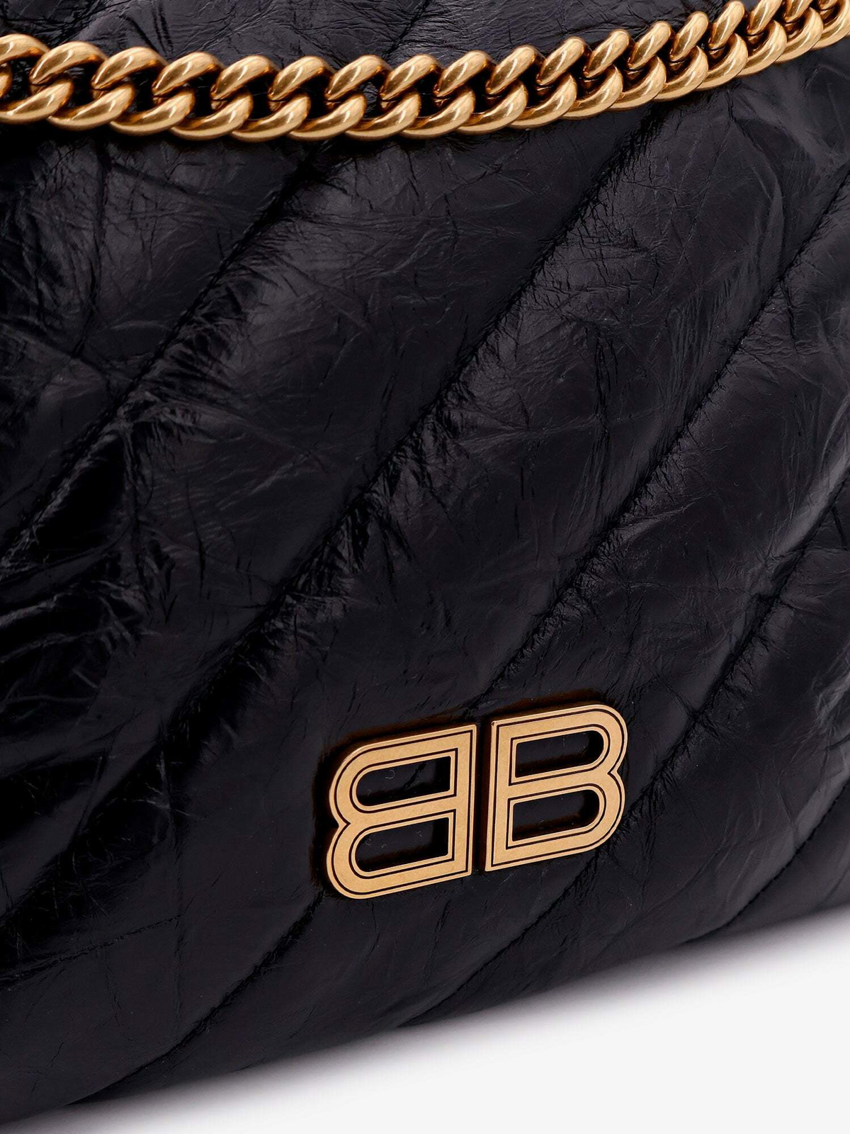 Balenciaga Crush Black Womens Shoulder Bag Balenciaga
