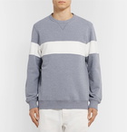 Brunello Cucinelli - Striped Fleece-Back Stretch-Cotton Jersey Sweatshirt - Men - Gray
