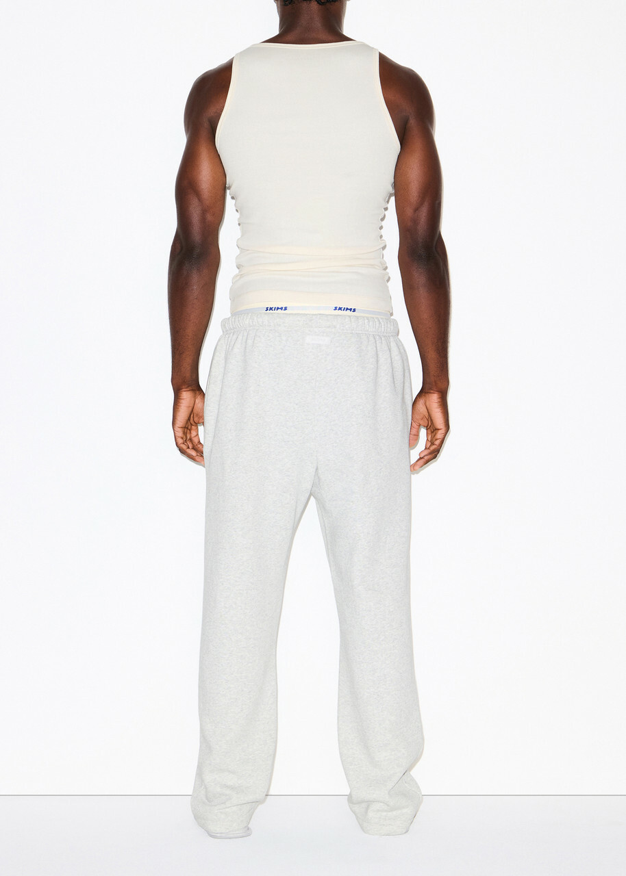 Skims Relaxed Cotton-blend Sweatpants Grey