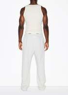Skims Relaxed Cotton-blend Sweatpants Grey