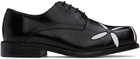 Stefan Cooke SSENSE Exclusive Black & White Slashed Square Toe Derbys