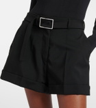 Sportmax Ghiera belted virgin wool shorts