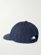 A.P.C. - ASICS Interaction Logo-Print Denim Baseball Cap - Blue