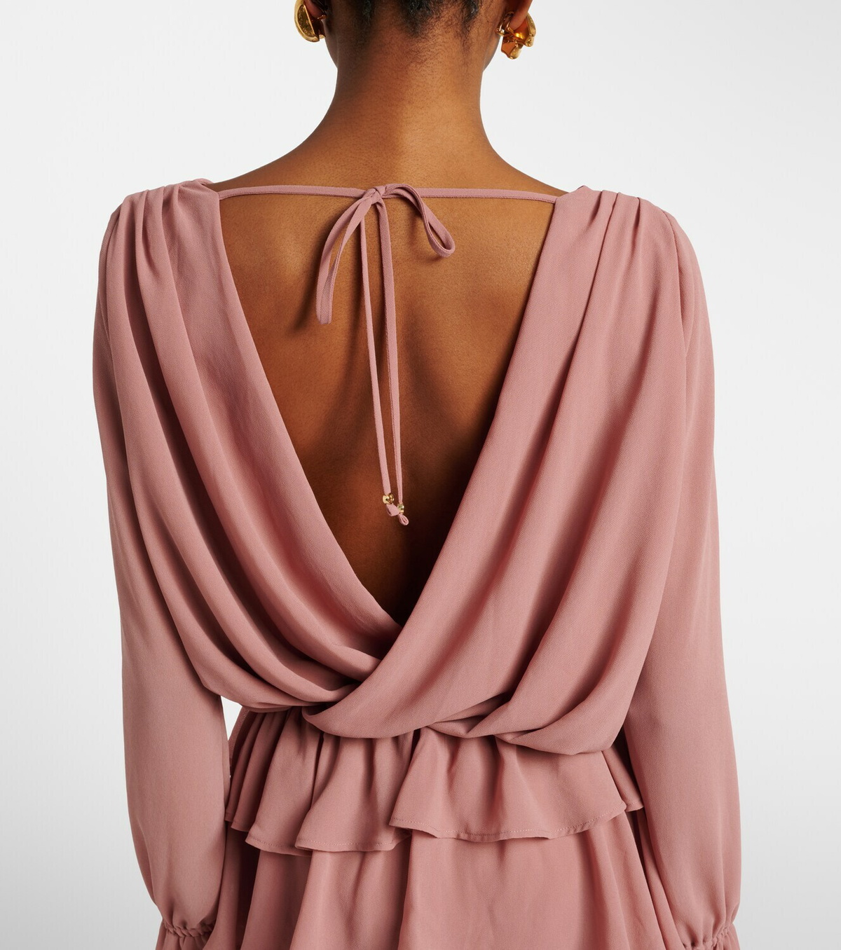 Bananhot Giselle asymmetric tiered maxi dress