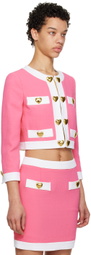 Moschino Pink Heart Buttons Jacket