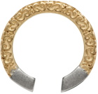 Maison Margiela Gold & Silver Engraved Ring