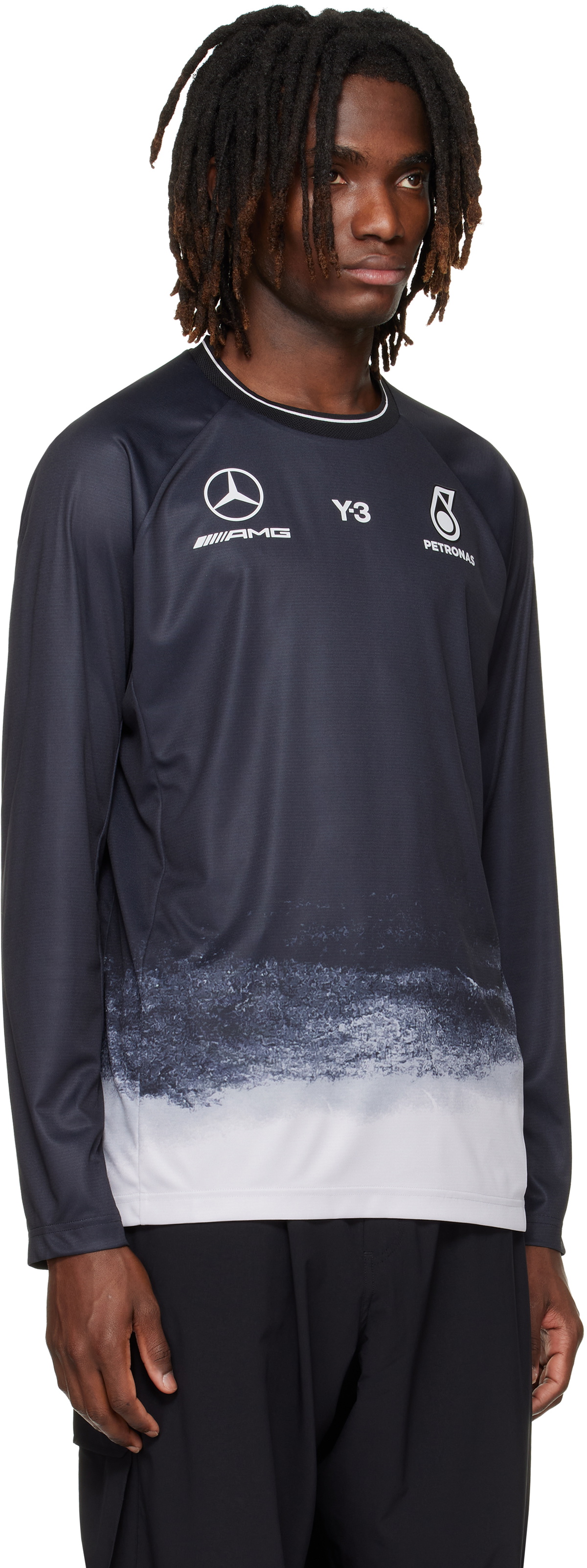 Y-3 Black Mercedes-AMG F1 Edition Mechanics Jersey T-shirt