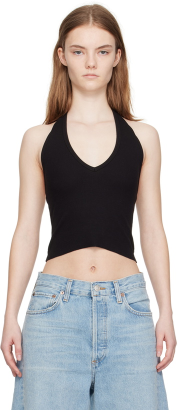 Photo: ÉTERNE Black Halter Tank Top