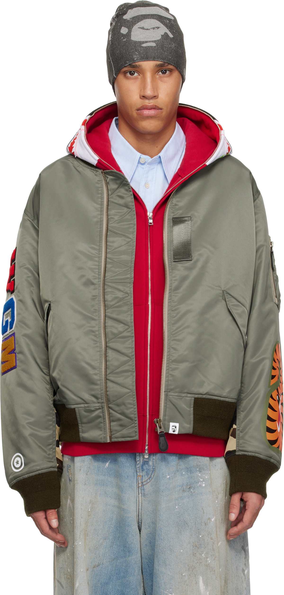 BAPE Green Shark MA-1 Bomber Jacket