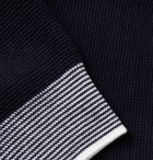 Orlebar Brown - Horton Slim-Fit Stripe-Trimmed Merino Wool Polo Shirt - Navy