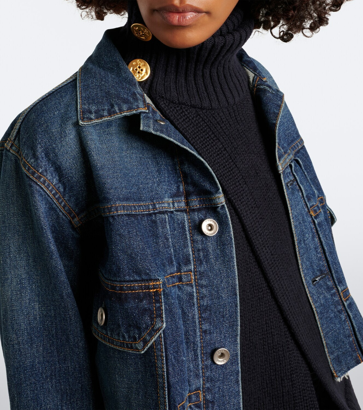 Sacai Paneled denim jacket
