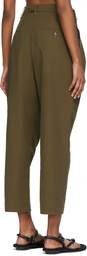 CO Khaki Crop Pleated Trousers