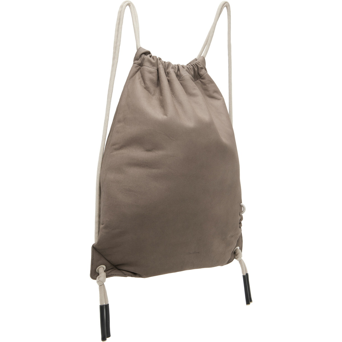 Rick Owens Gray Tower Drawstring Backpack
