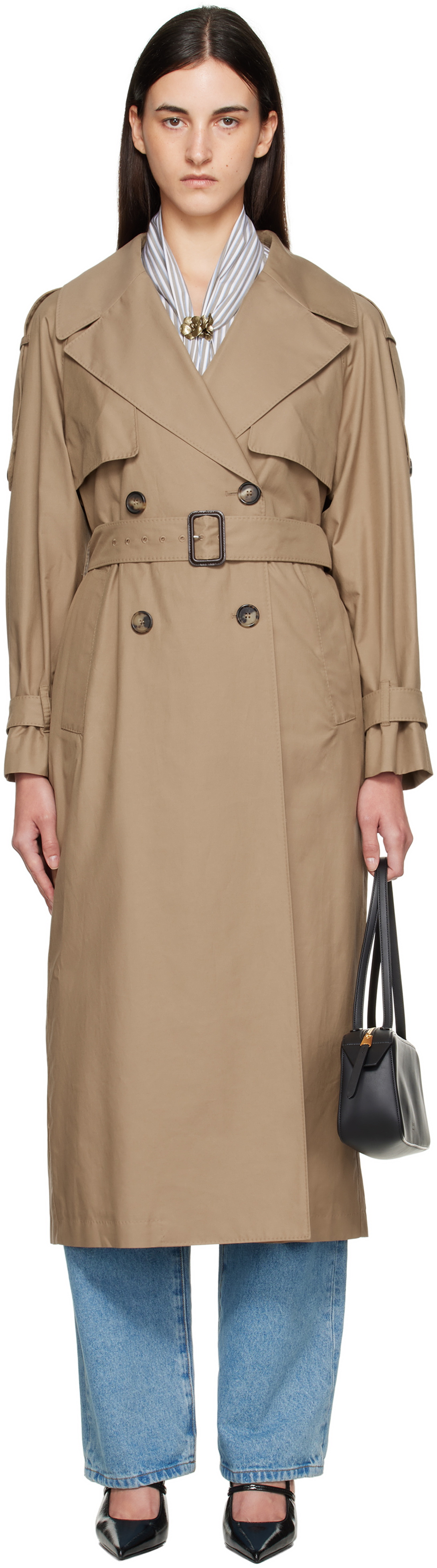 Max Mara Tan Otello Trench Coat