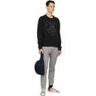 Kenzo Black Velvet Tiger Sweatshirt