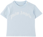Palm Angels Baby Blue Cotton T-Shirt