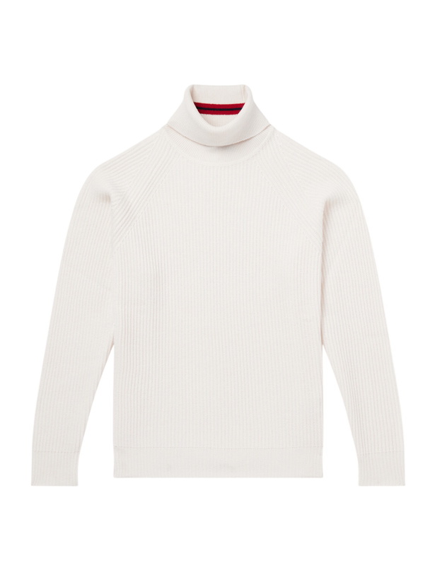 Photo: Canali - Ribbed Cashmere Rollneck Sweater - Neutrals