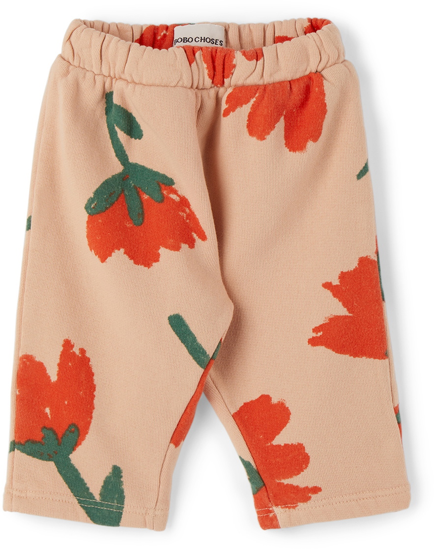 Bobo Choses Big Cat cotton trousers - Orange