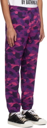BAPE Purple Color Camo Sweatpants