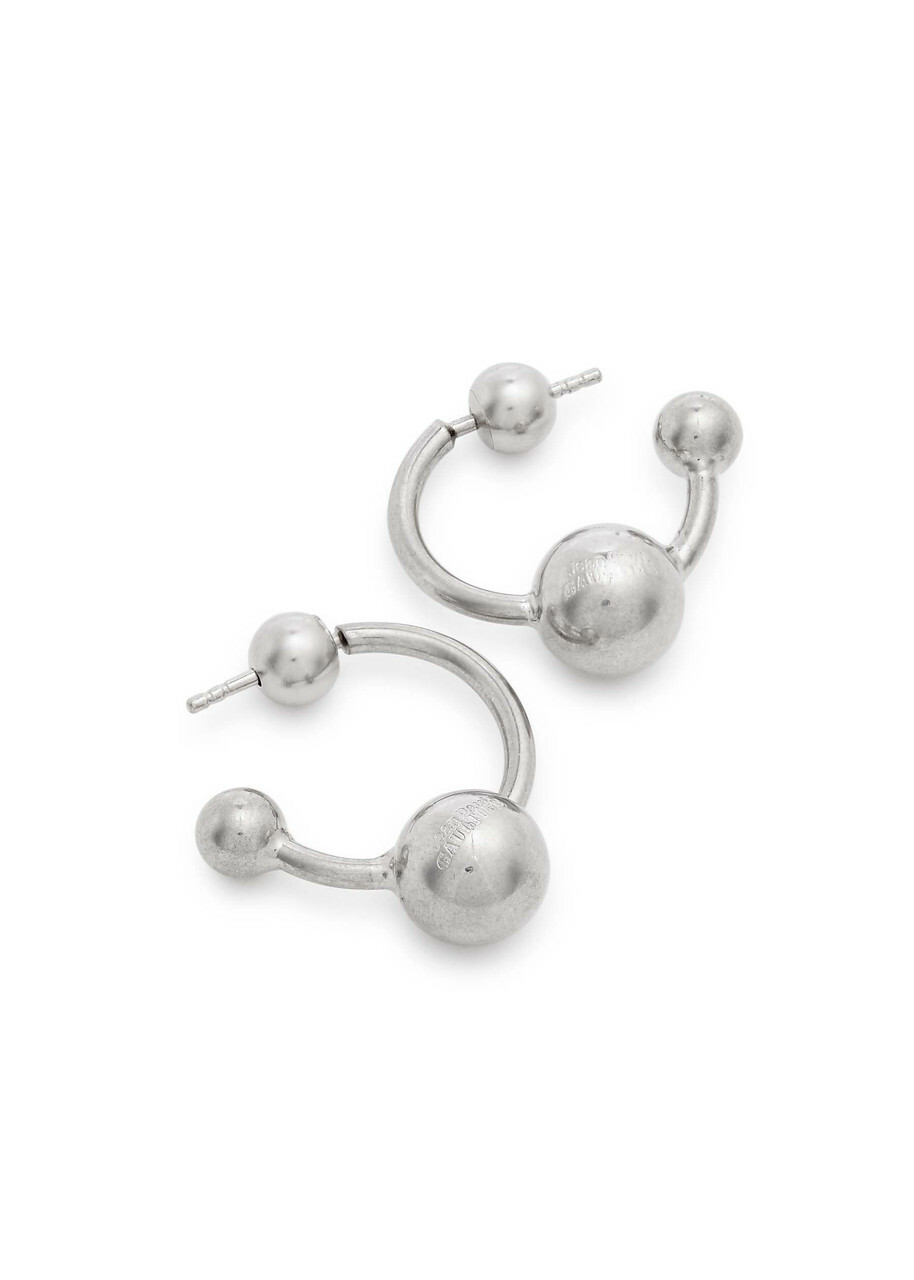 Jean Paul Gaultier The Piercing Hoop Earrings - Silver - One Size
