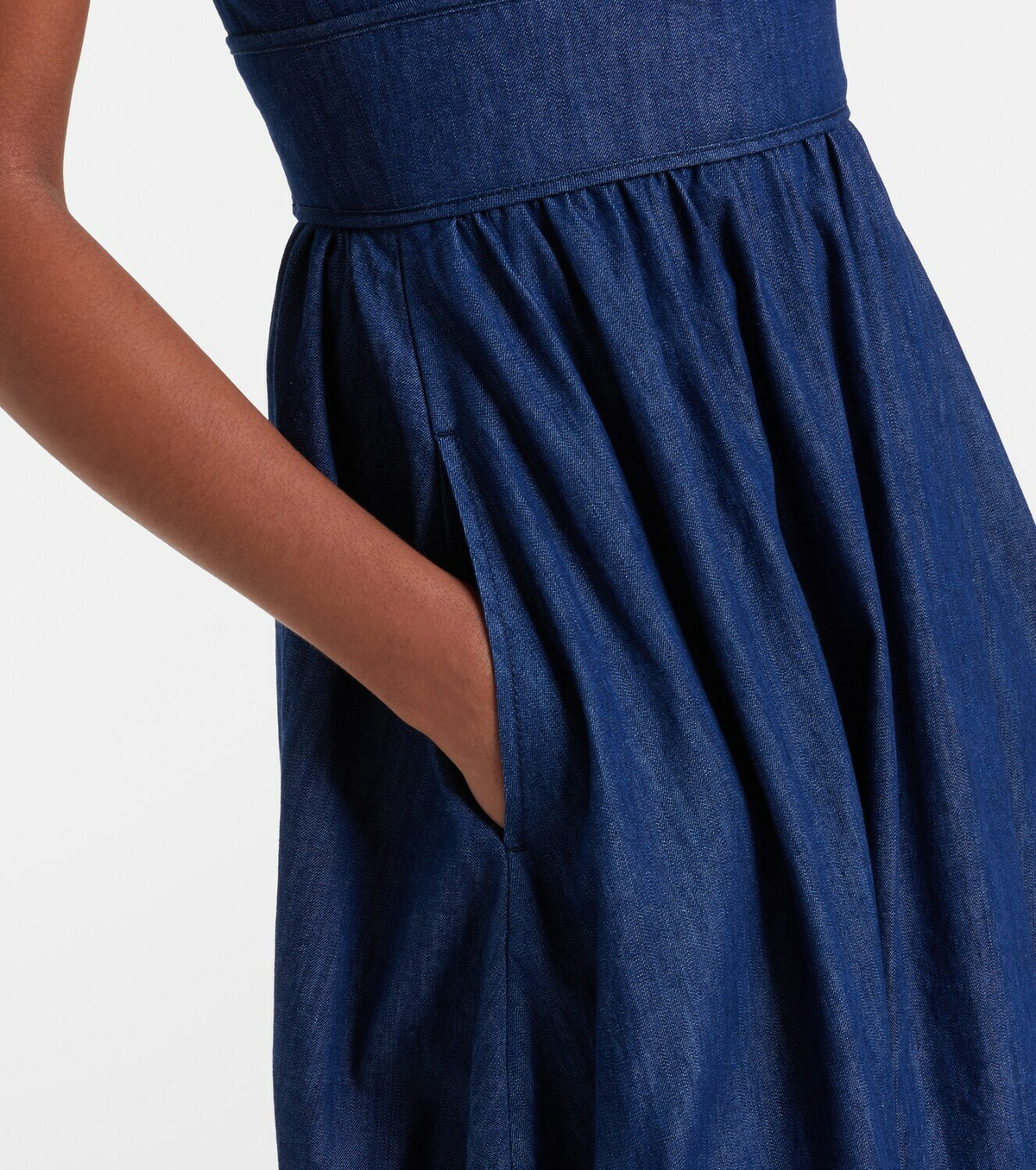 Zimmermann Mahon broderie anglaise denim midi dress