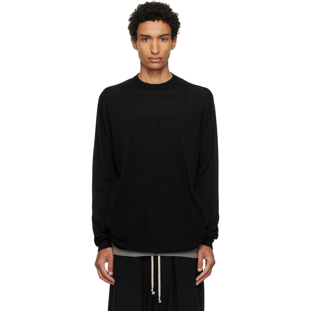 Rick Owens Black Tower Oversized Level Sweater