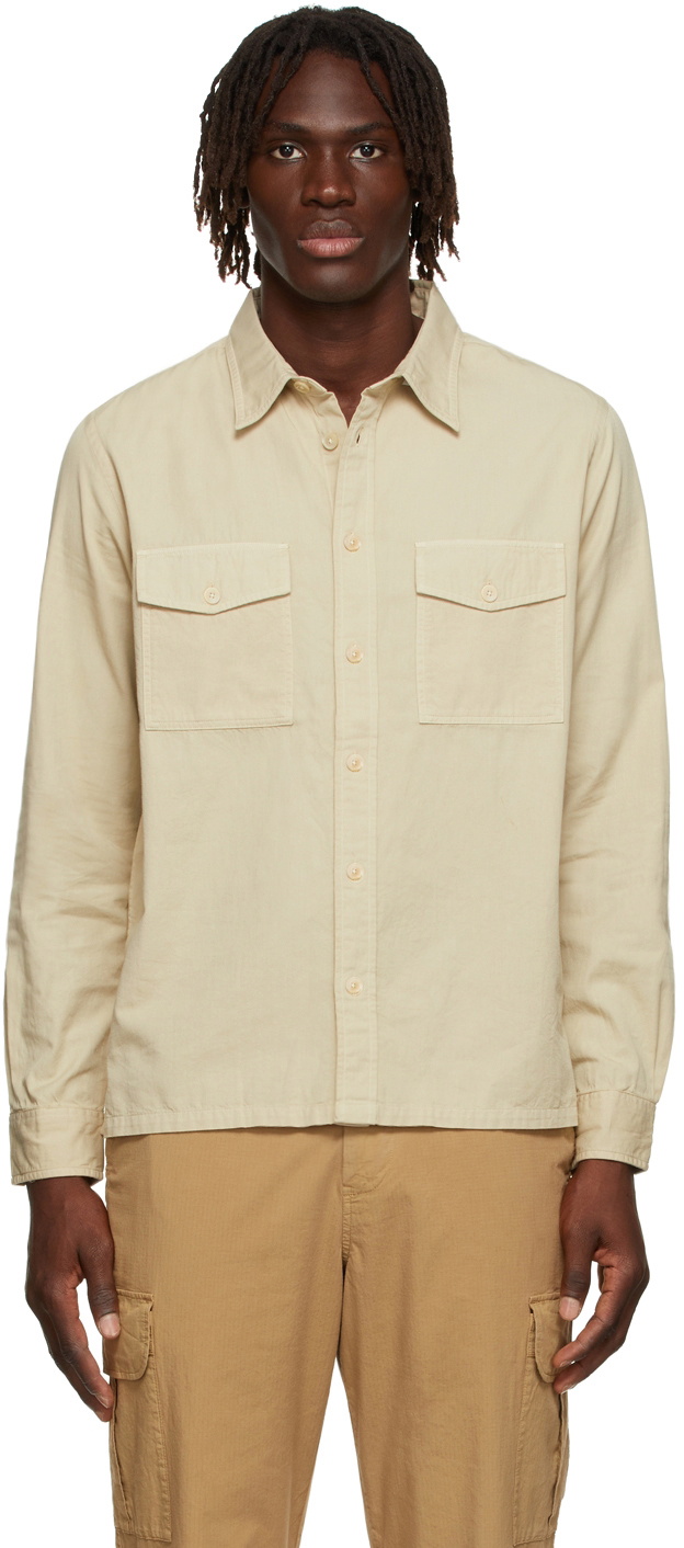 PS by Paul Smith Beige Patch Pocket Shirt PS by Paul Smith