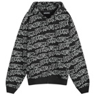Fucking Awesome Men's AOP Stamp Zipped Hoodie in Black/White