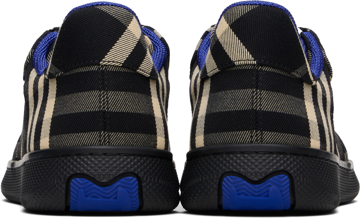 Burberry Black & Beige Check Terrace Sneakers
