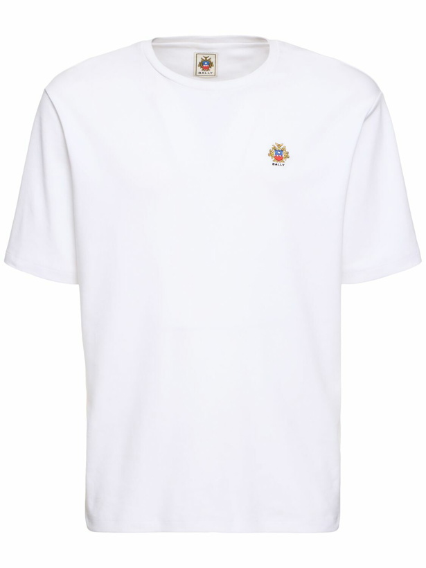 Photo: BALLY Adrien Brody Crest Logo Cotton T-shirt