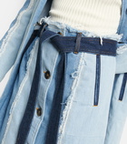 Tod's - Belted denim skirt