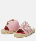 Roger Vivier Embellished espadrille slides