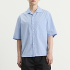 Jil Sander Men's Boxy Fit Short Sleeve Shirt in Powder Blue