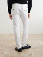 Eleventy - Straight-Leg Cotton-Blend Trousers - White
