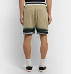 John Elliott - Game Webbing-Trimmed Dip-Dyed Mesh Drawstring Shorts - Neutrals