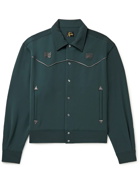 Needles - Logo-Embroidered Satin-Trimmed Twill Jacket - Green