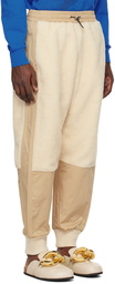 JW Anderson Beige & Off-White Paneled Sweatpants